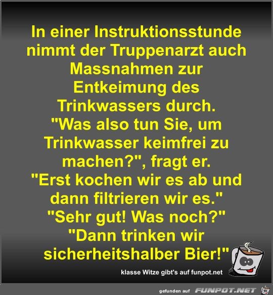 In einer Instruktionsstunde nimmt der Truppenarzt auch... In einer Instruktionsstunde nimmt der Truppenarzt auch...