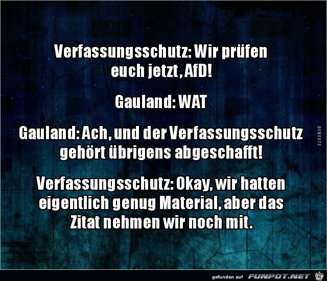 Verfassungsschutz:, wir prfen euch jetzt..........