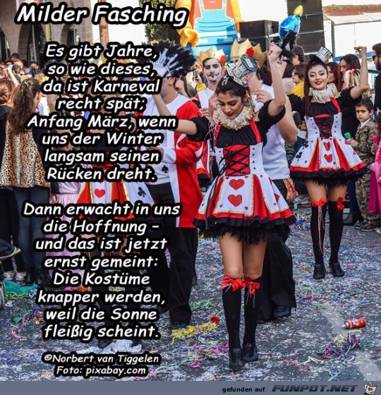 Milder fasching 2019