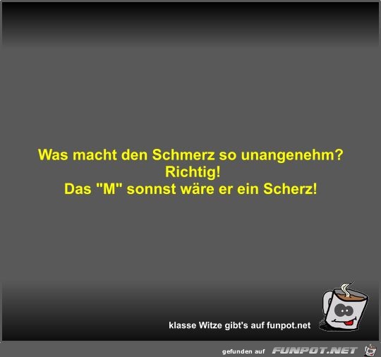Was macht den Schmerz so unangenehm? Was macht den Schmerz so unangenehm?