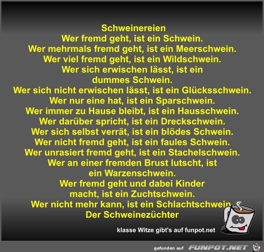 Schweinereien Schweinereien