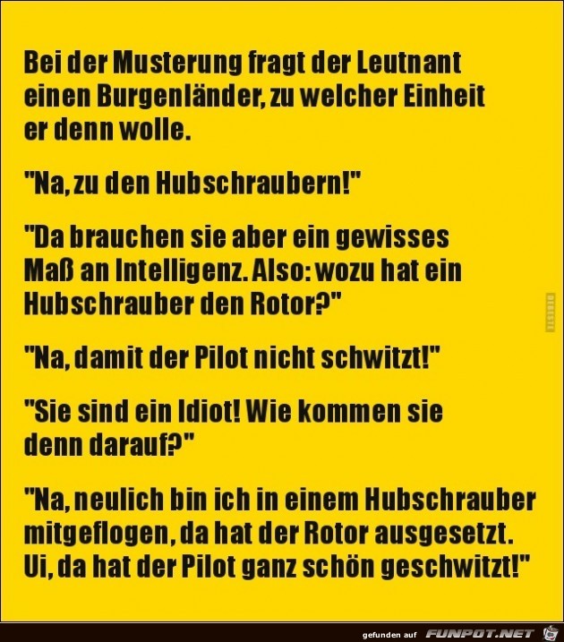 bei der Musterung fragt der Leutnant:......