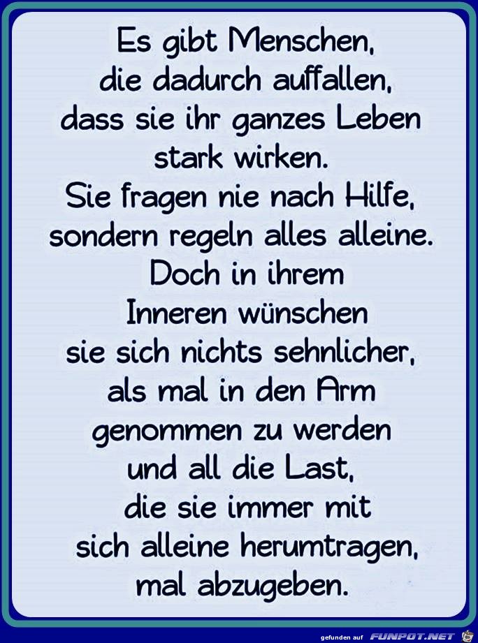 Es gibt Menschen... Es gibt Menschen...