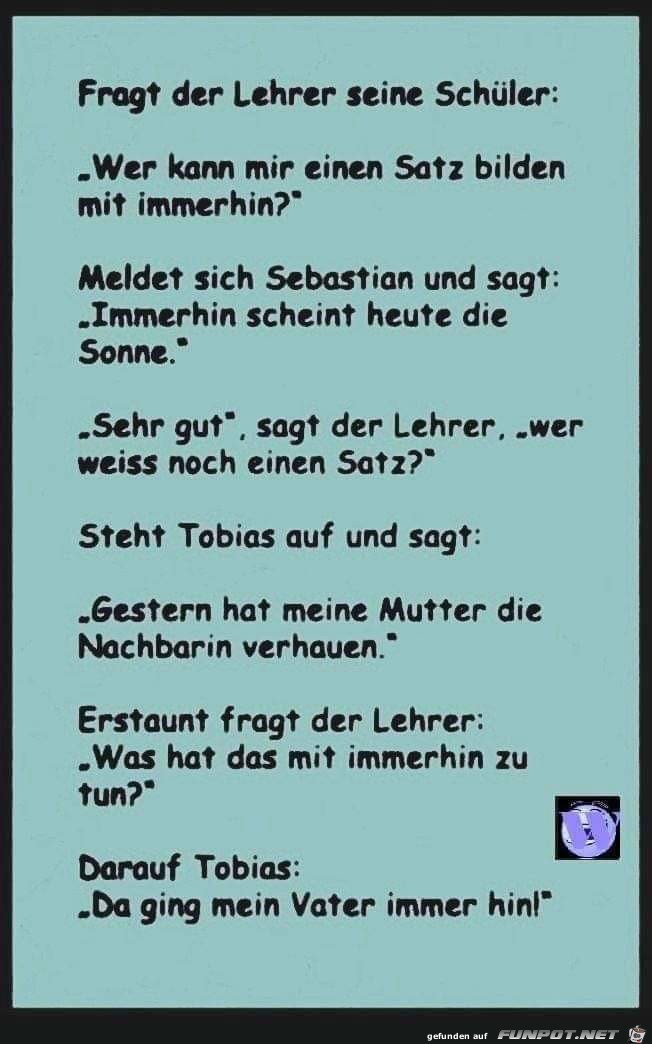 fragt der lehrer