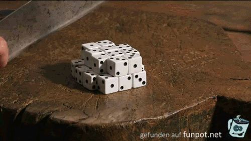 Würfel schneiden Würfel schneiden