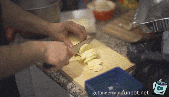 Kartoffeln schneiden Kartoffeln schneiden