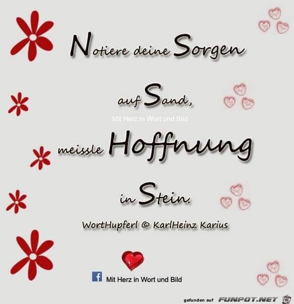 notierte deine Sorgen