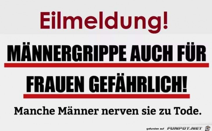 Männergrippe Männergrippe
