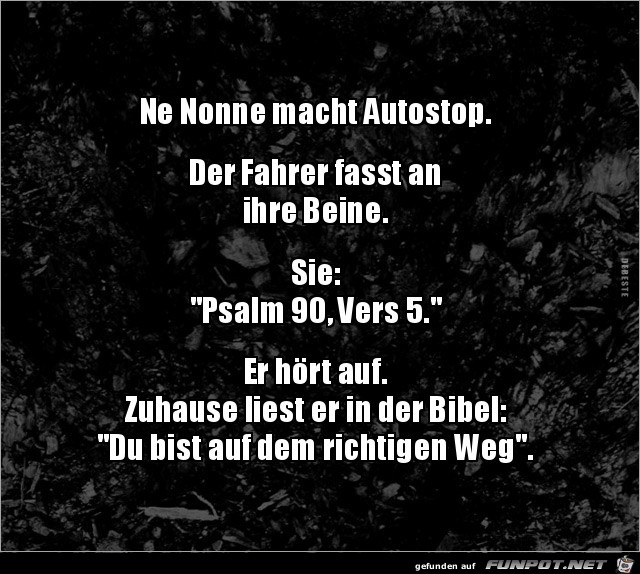 ne Nonne macht Autostop..