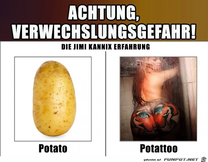 Achtung Verwechslungsgefahr