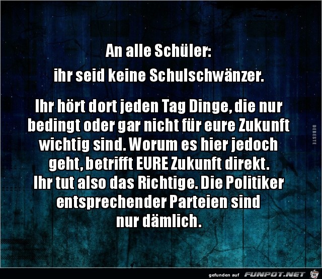 an alle Schüler:... an alle Schüler:...