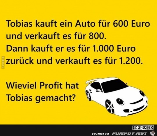 Tobias kauft ein Auto... Tobias kauft ein Auto...