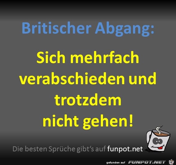 Britischer Abgang