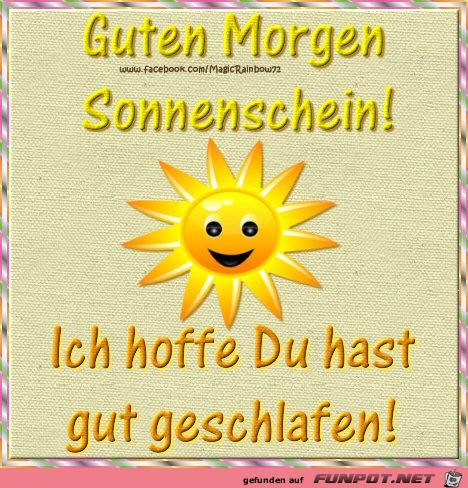 Guten Morgen Sonnenschein