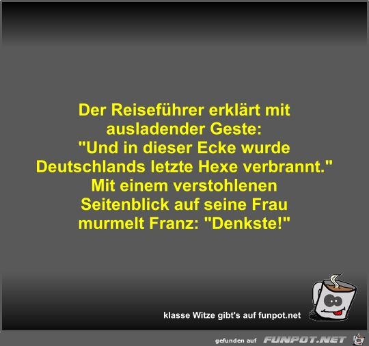 Der Reiseführer erklärt mit ausladender Geste Der Reiseführer erklärt mit ausladender Geste