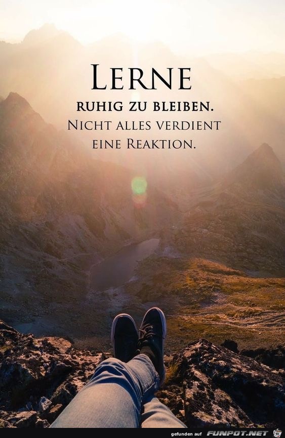 lerne ruhig zu bleiben