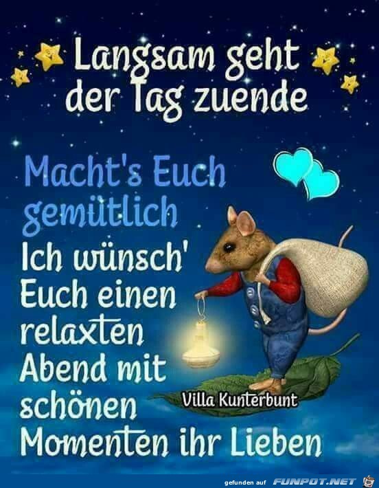 Langsam geht der Tag zu Ende Langsam geht der Tag zu Ende