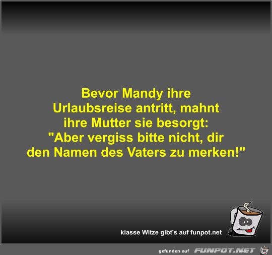 Bevor Mandy ihre Urlaubsreise antritt Bevor Mandy ihre Urlaubsreise antritt