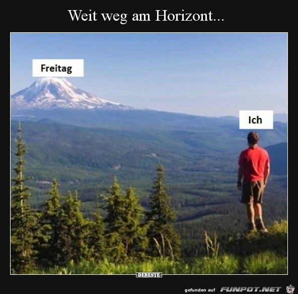 weit weg am Horizont..