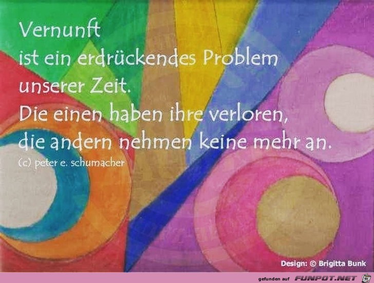 vernunft ist ein erdrueckendes problem