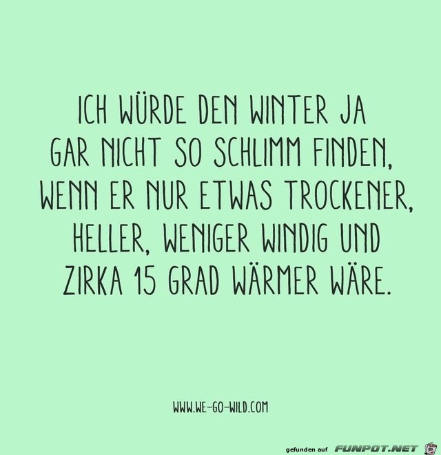 ich wuerde den winter