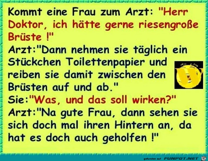 kommt eine frau zum Arzt kommt eine frau zum Arzt