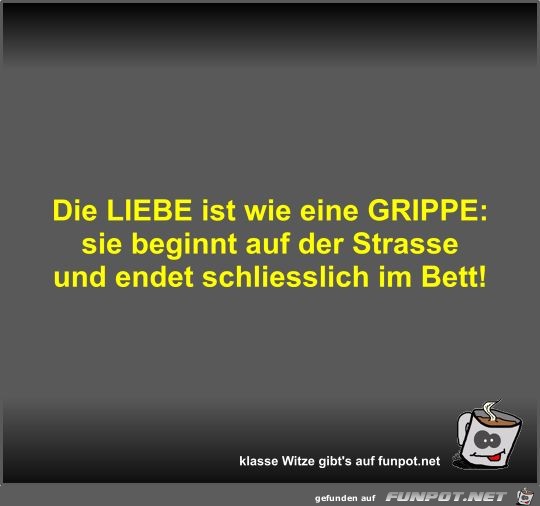 Die LIEBE ist wie eine GRIPPE