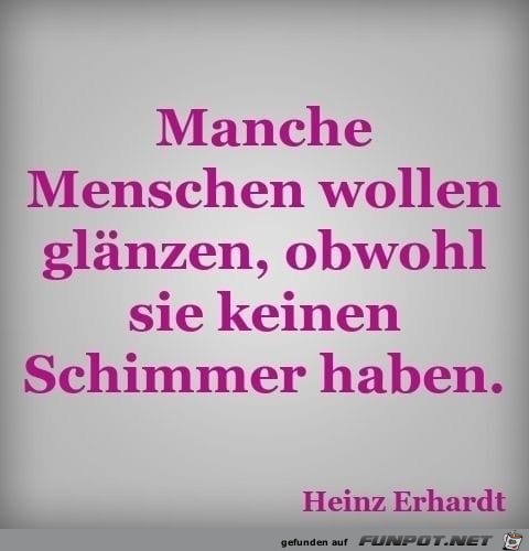 MANCHE MENSCHEN WOLLEN GLAeNZEN MANCHE MENSCHEN WOLLEN GLAeNZEN