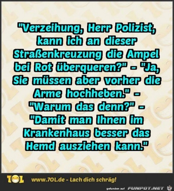 Bei Rot über die Ampel Bei Rot über die Ampel