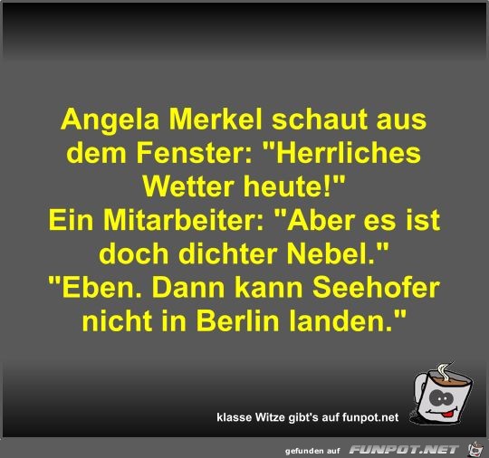 Angela Merkel schaut aus dem Fenster