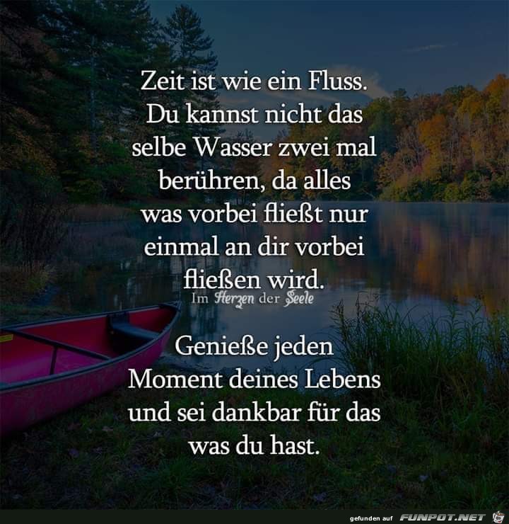 zeit ist wie ein fluss