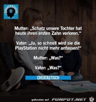 Tochter hat heute ihren ersten Zahn verloren Tochter hat heute ihren ersten Zahn verloren