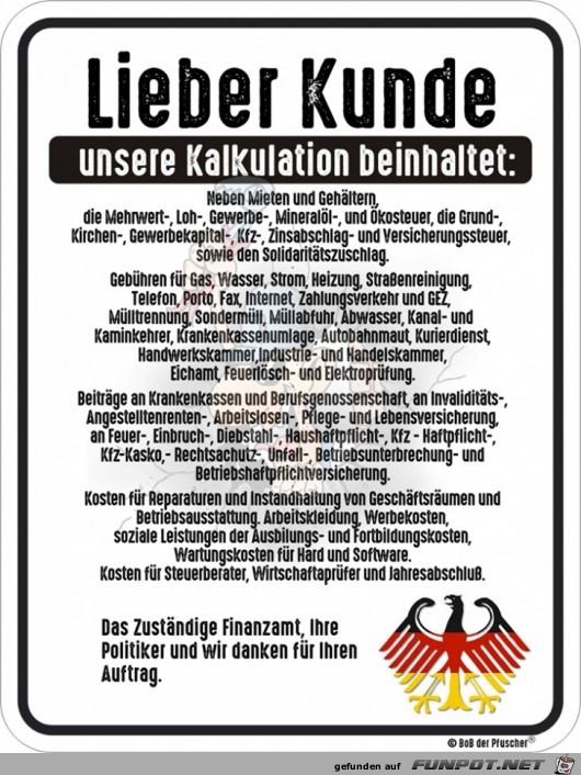 Kalkulation Kalkulation