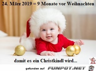 9 Monate vor Weihnachten