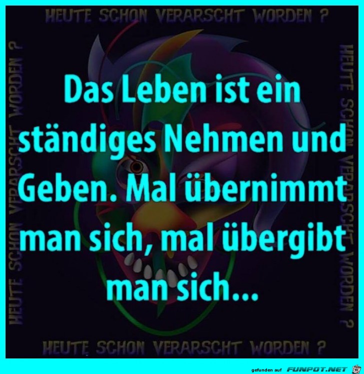 Nehmen und geben Nehmen und geben