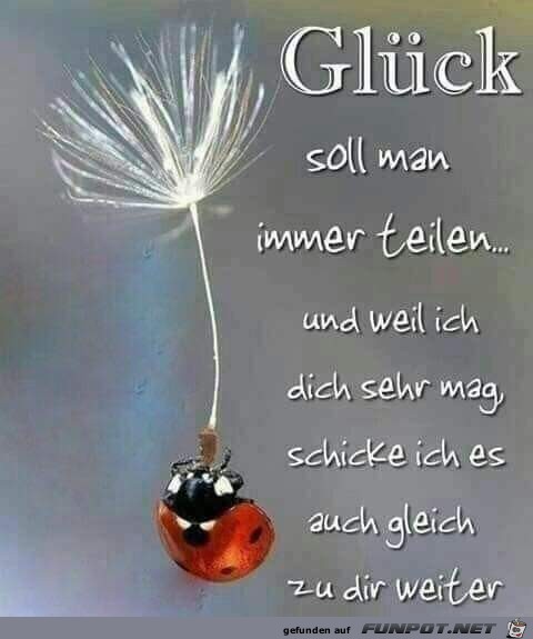 glueck soll man immer teilen