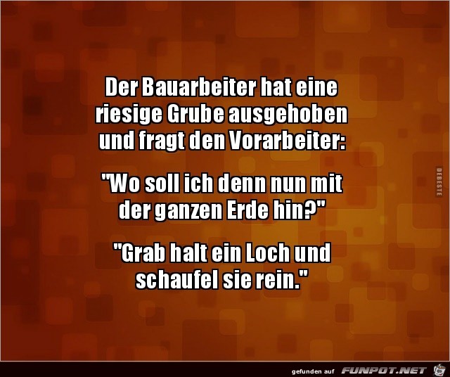 wohin mit der ganzen Erde?.. wohin mit der ganzen Erde?..