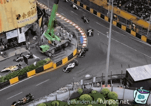 Abgehobener Formel 1 Wagen Abgehobener Formel 1 Wagen