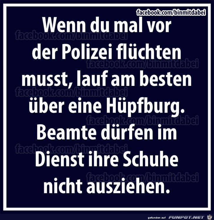 Flucht vor der Polizei