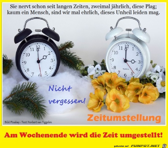 Zeitumstellung 2019