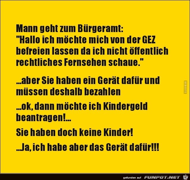 Mann geht zum Bürgeramt.... Mann geht zum Bürgeramt....