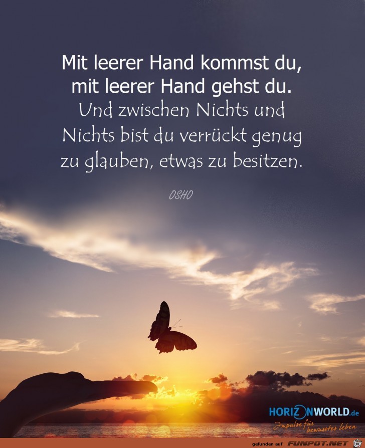 mit leerer Hand