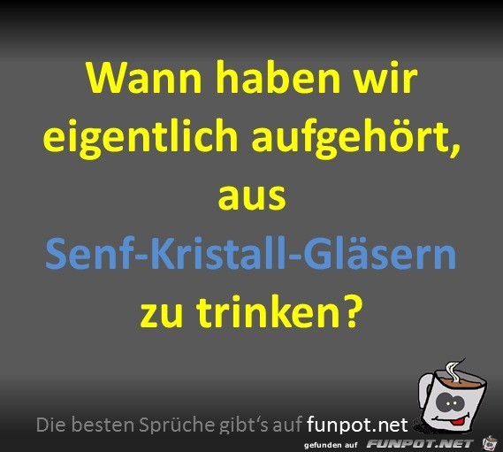 Senf-Kristall-Gläser Senf-Kristall-Gläser