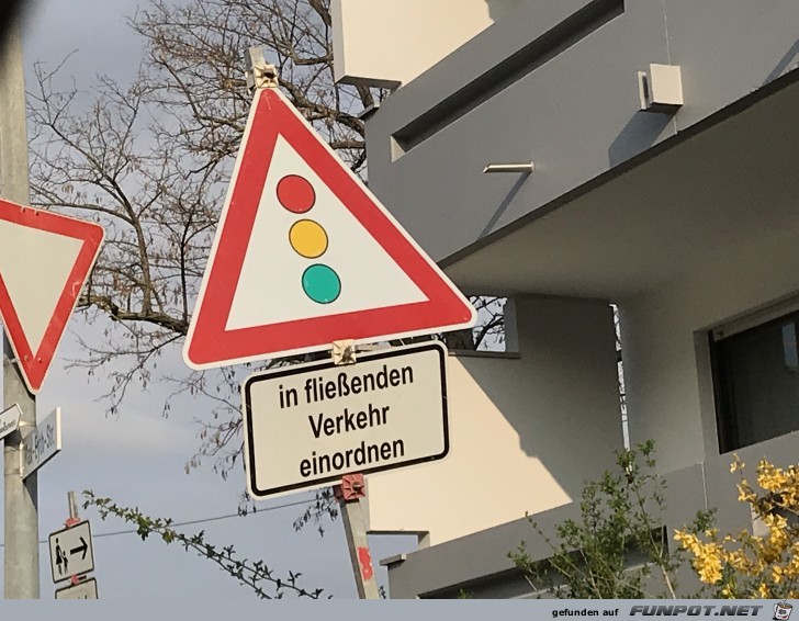 in flieenden Verkehr einordnen