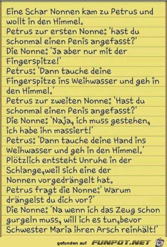 Die Nonnen bei Petrus