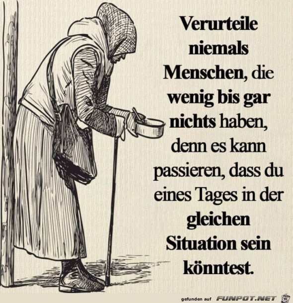 verurteile niemals Menschen