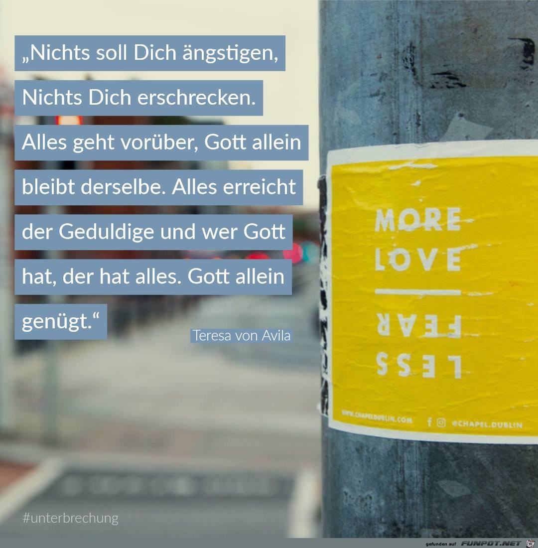 nichts soll dich aengstigen nichts soll dich aengstigen