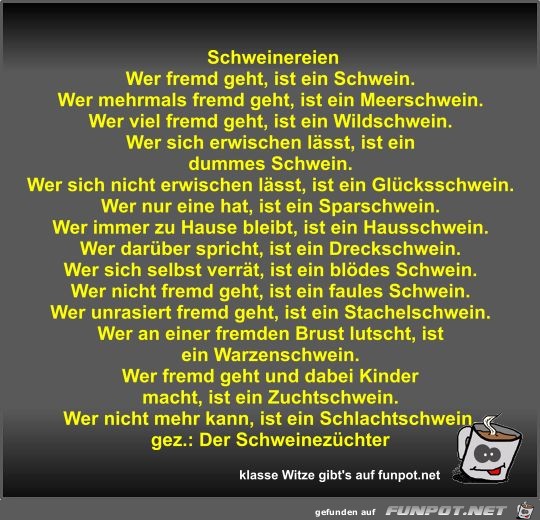 Schweinereien Schweinereien