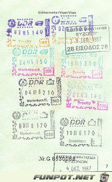 Visa Pass DDR Visa Pass DDR