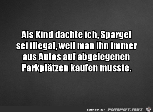 Als Kind...